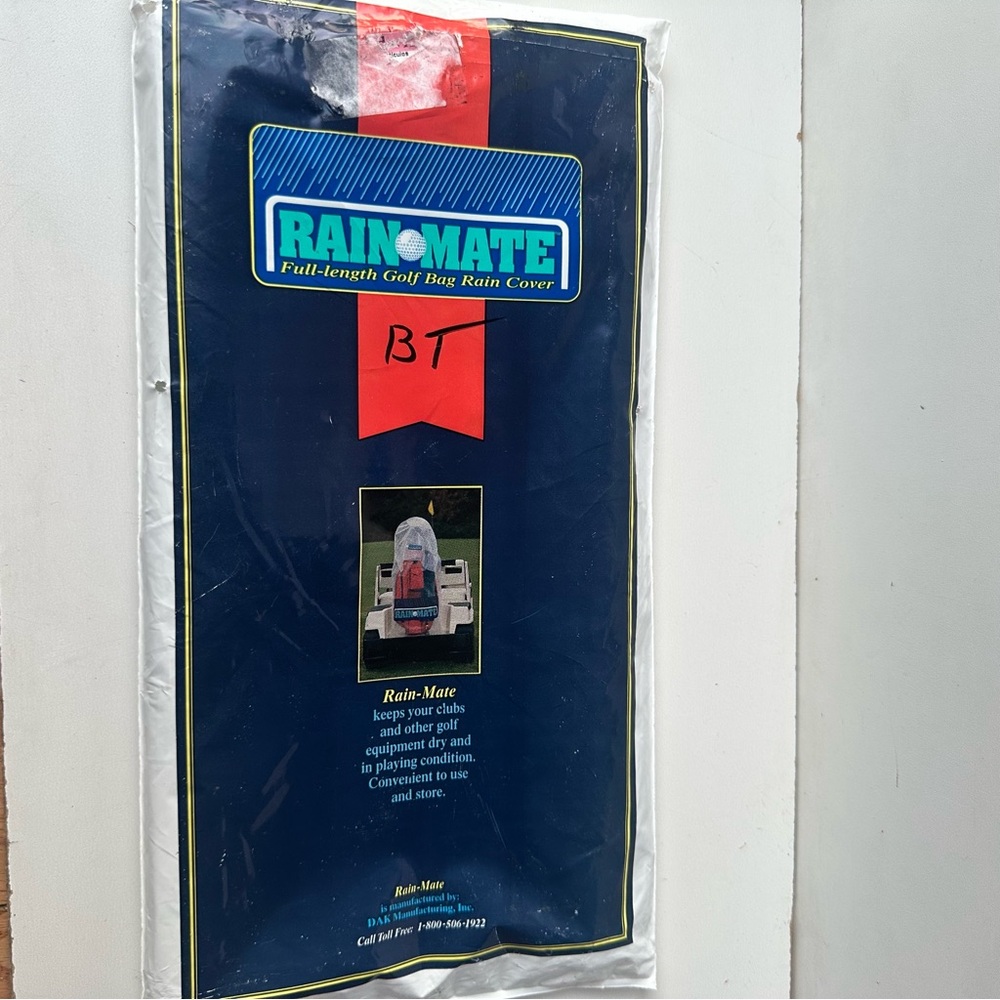 Rain-Mate Golf Bag Rain Cover Full-Length Unopened Lightweight Self Closing Flap